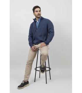 Compra marca CHAQUETA TWEED AZUL MARINO en Knitewearstor - Textiles Campillo