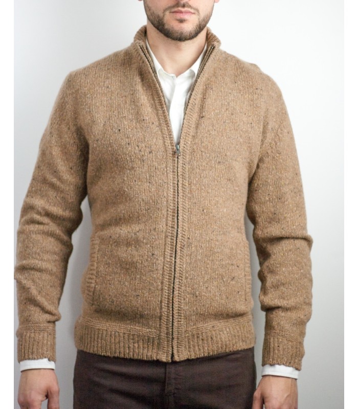 CHAQUETA TWEED MARRON