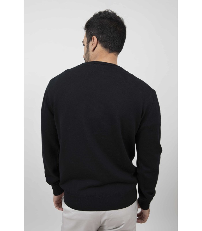 JERSEY REDONDO 100% LANA EXTRAFINA NEGRO