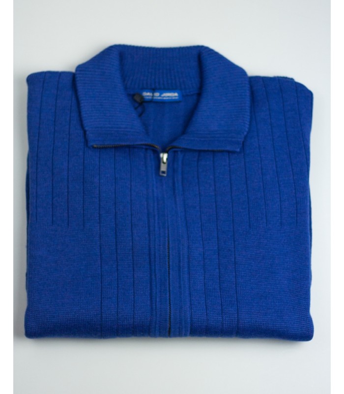 CHAQUETA MEZCLA DE LANA MERINO COLOR AZUL
