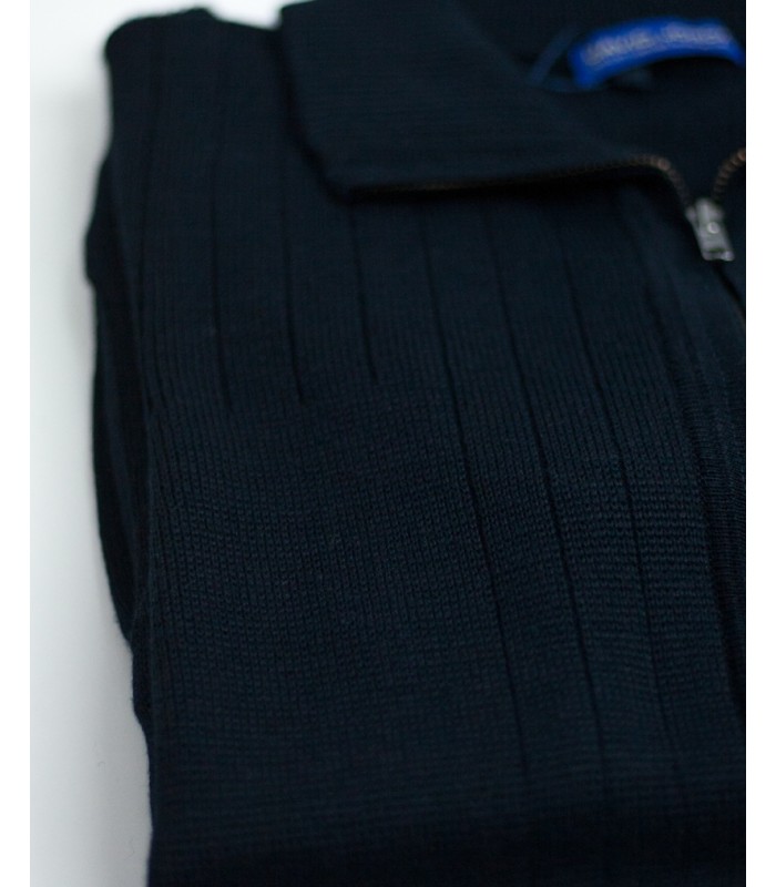 CHAQUETA MEZCLA DE LANA MERINO AZUL MARINO