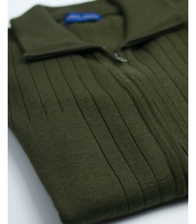 Compra marca CHAQUETA MEZCLA DE LANA MERINO OLIVA en Knitewearstor - Textiles Campillo
