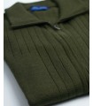 CHAQUETA MEZCLA DE LANA MERINO OLIVA