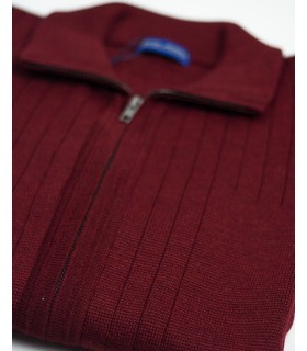 Compra marca CHAQUETA MEZCLA DE LANA MERINO COLOR  GRANATE en Knitewearstor - Textiles Campillo