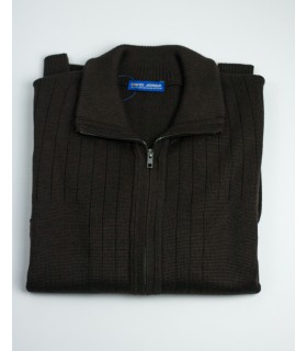 Compra marca CHAQUETA MEZCLA DE LANA MERINO COLOR  MARRON CHOCOLATE en Knitewearstor - Textiles Campillo