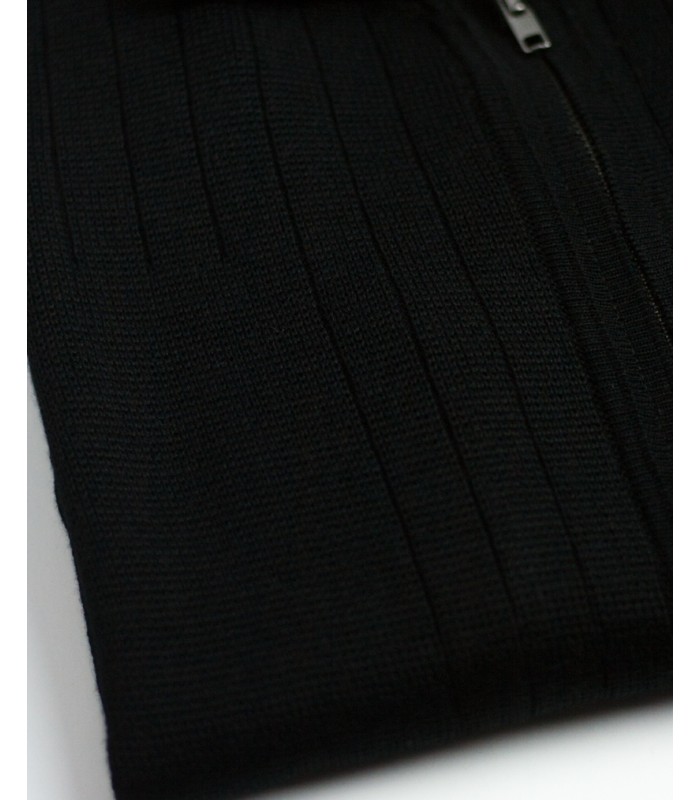 CHAQUETA HOMBRE CREMALLERA Y BOLSILLOS NEGRO