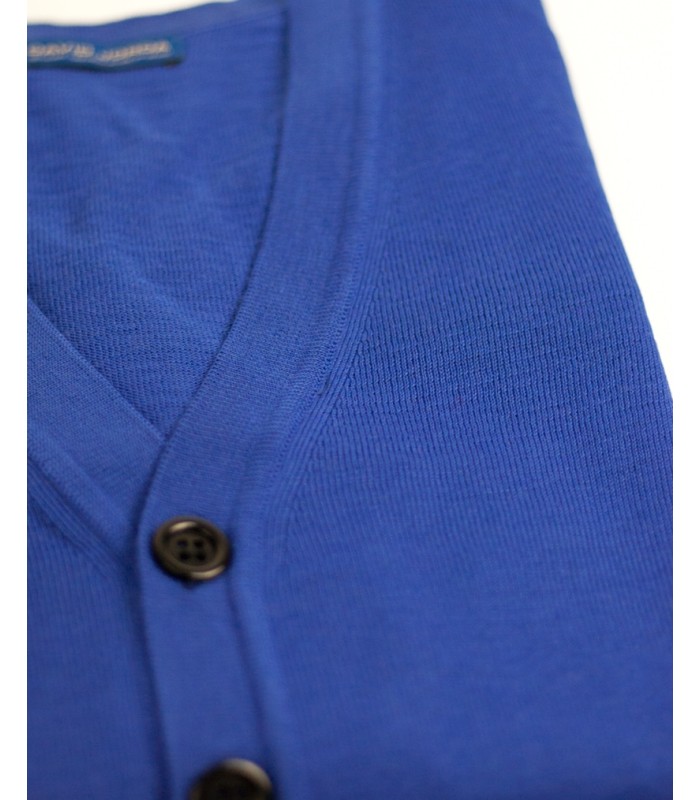 CHAQUETA CLASICA BOTONES MEZCLA DE LANA  AZUL