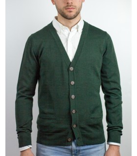 Compra marca CHAQUETA CLASICA BOTONES MEZCLA DE LANA VERDE OSCURO en Knitewearstor - Textiles Campillo
