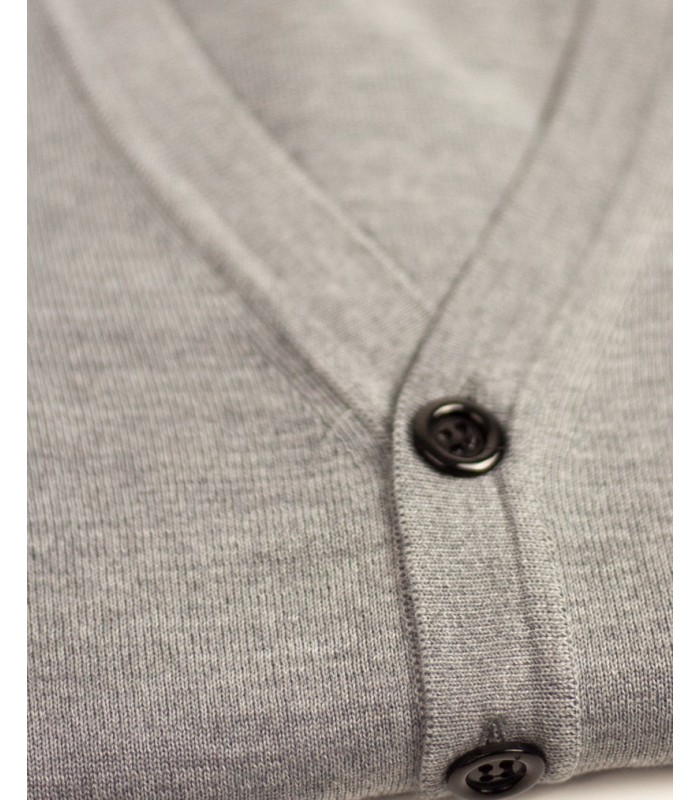 CHAQUETA CLASICA BOTONES MEZCLA DE LANA GRIS CLARO