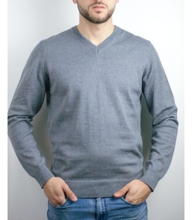 SUETER PICO ALGODÓN ORGÁNICO GRIS en Knitwearstore - DAVID JORDA