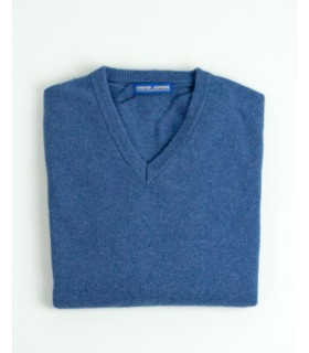 Compra marca SUETER PICO MEZCLA LAMBSWOOL AZUL INDIGO en Knitewearstor - Textiles Campillo