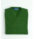 V-NECK SWEATER LAMBSWOOL BLEND GREEN