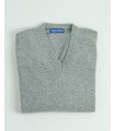 SUETER PICO MEZCLA LAMBSWOOL GRIS