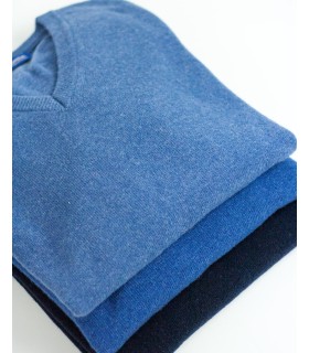 SUETER PICO MEZCLA LAMBSWOOL AZUL INDIGO