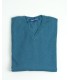 V-NECK SWEATER ORGANIC COTTON INDIGO BLUE