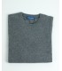 ROUND NECK SWEATER LAMBSWOOL BLEND GREY