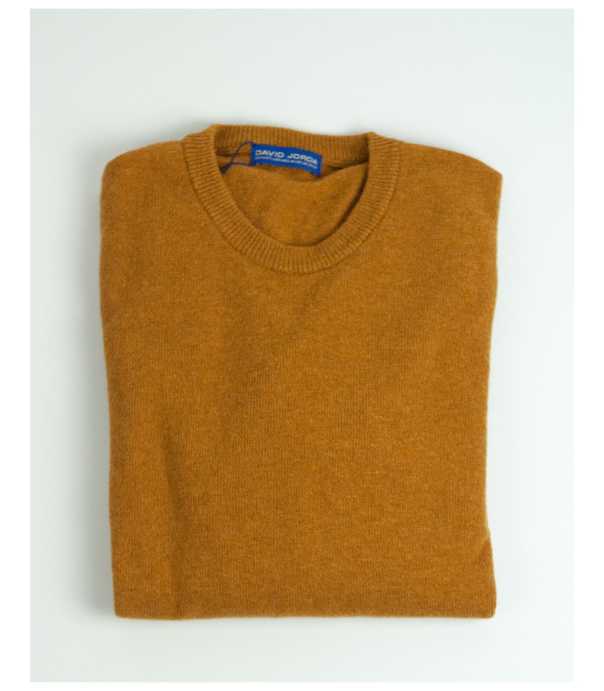 ROUND NECK SWEATER LAMBSWOOL BLEND MUSTARD