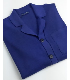 TEBA DE PUNTO MEZCLA DE LANA AZUL