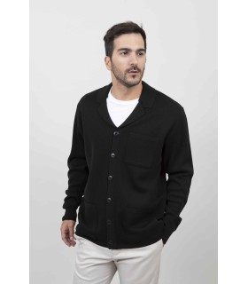 TEBA DE PUNTO MEZCLA DE LANA NEGRO