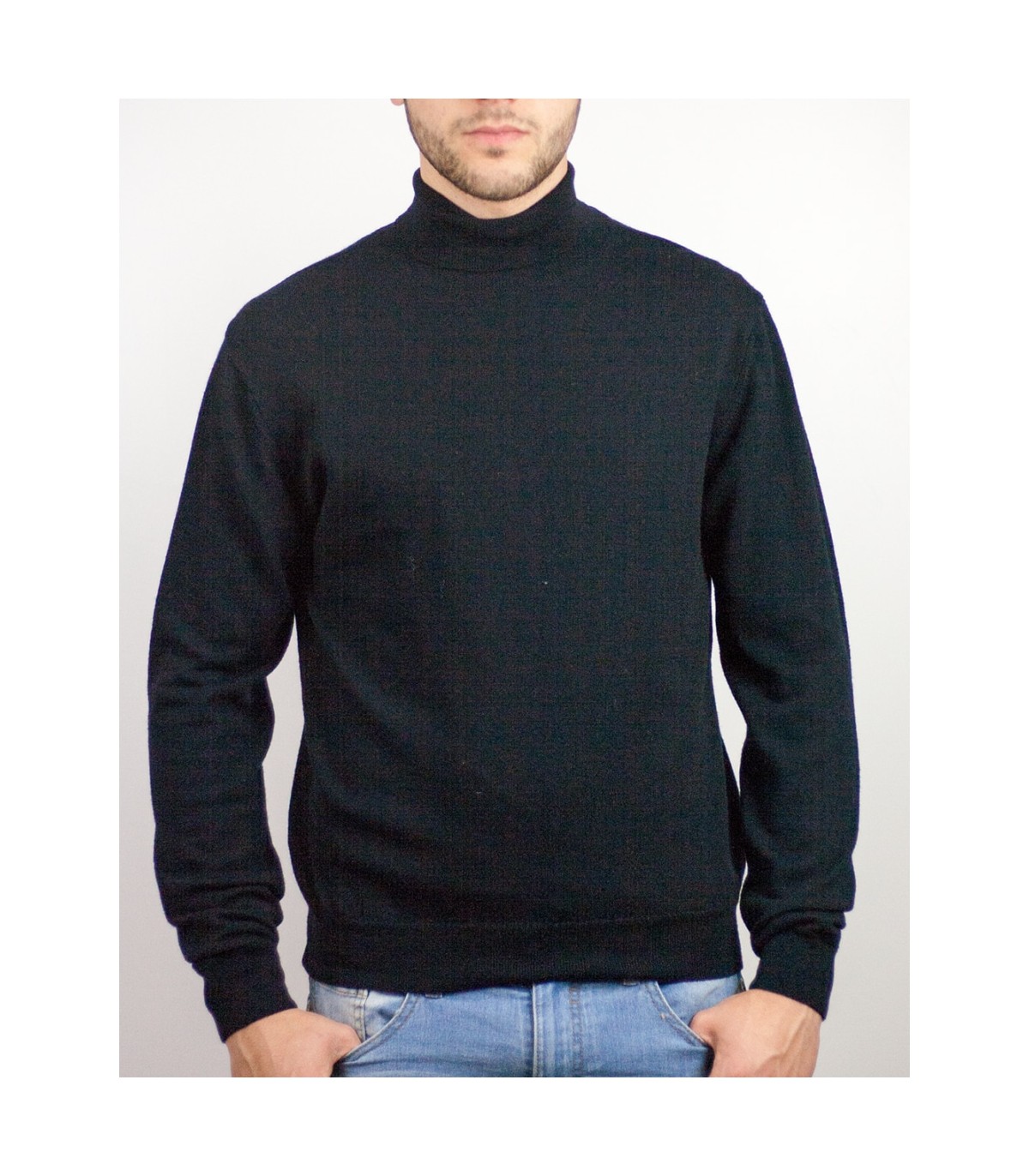 JERSEY CISNE 100% LANA EXTRAFINA NEGRO