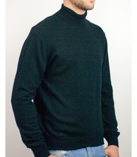 TURTLE NECK EXTRAFINE WOOL BLACK