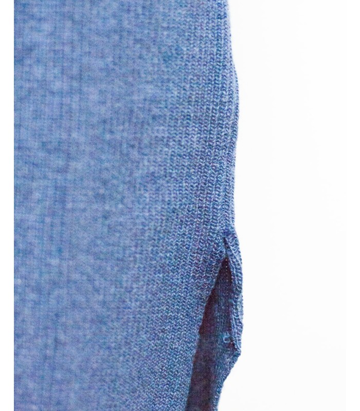 VESTIDO PICO CON CASHMERE AZUL