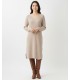 VESTIDO PICO CON CASHMERE BEIGE