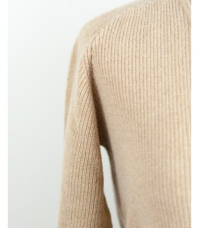 VESTIDO PICO CON CASHMERE BEIGE