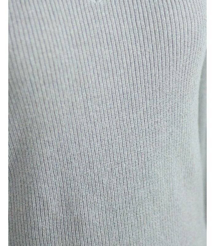 V-NECK DRESS WITH CASHMERE GREY