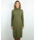 TURTLENECK DRESS WITH CASHMERE OLIVE