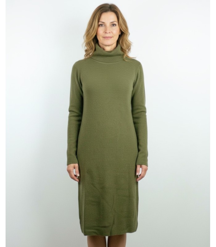 VESTIDO CISNE CON CASHMERE VERDE OLIVA