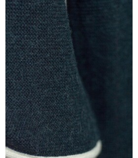 CARDIGAN LINKS GRIS OSCURO CON CONTRASTES