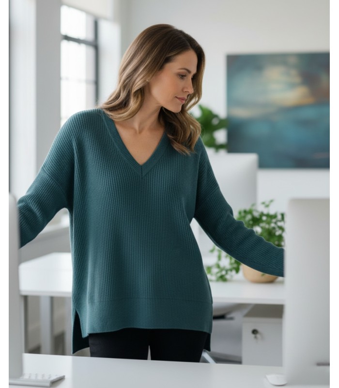 JERSEY PICO PUNTO PERLADO AZUL