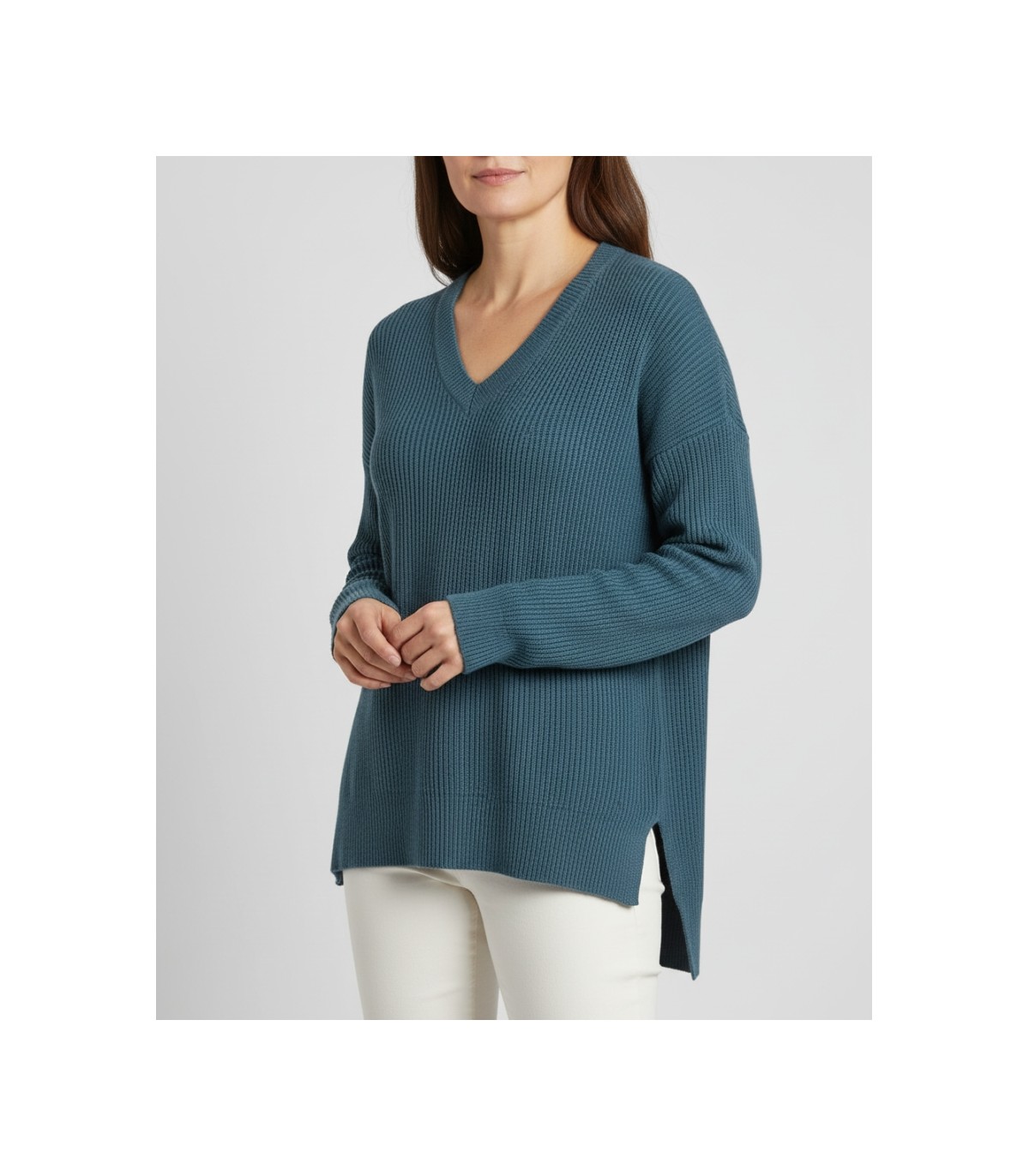 JERSEY PICO PUNTO PERLADO AZUL