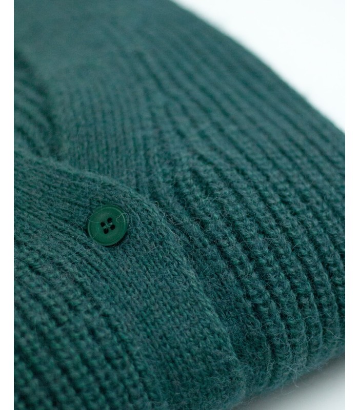 PURL KNIT LONG CARDIGAN GREEN
