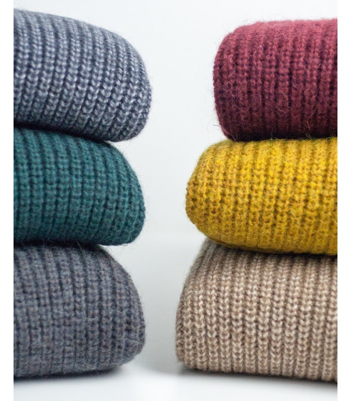 CHAQUETA LARGA PUNTO PERLADO GRIS OSCURO