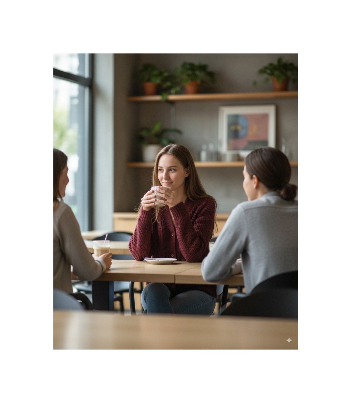 CHAQUETA LARGA PUNTO PERLADO GRANATE