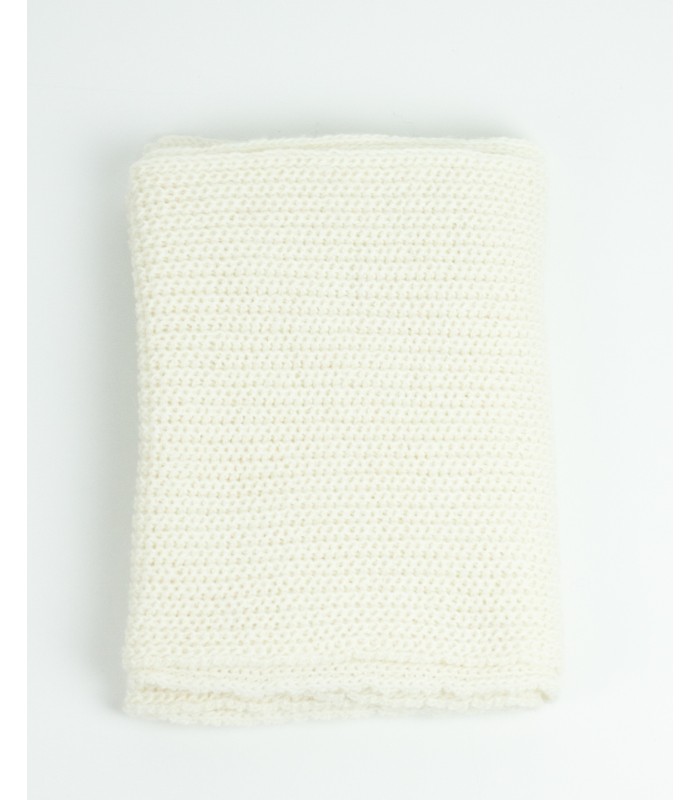 BUFANDA PUNTO PERLADO BLANCO