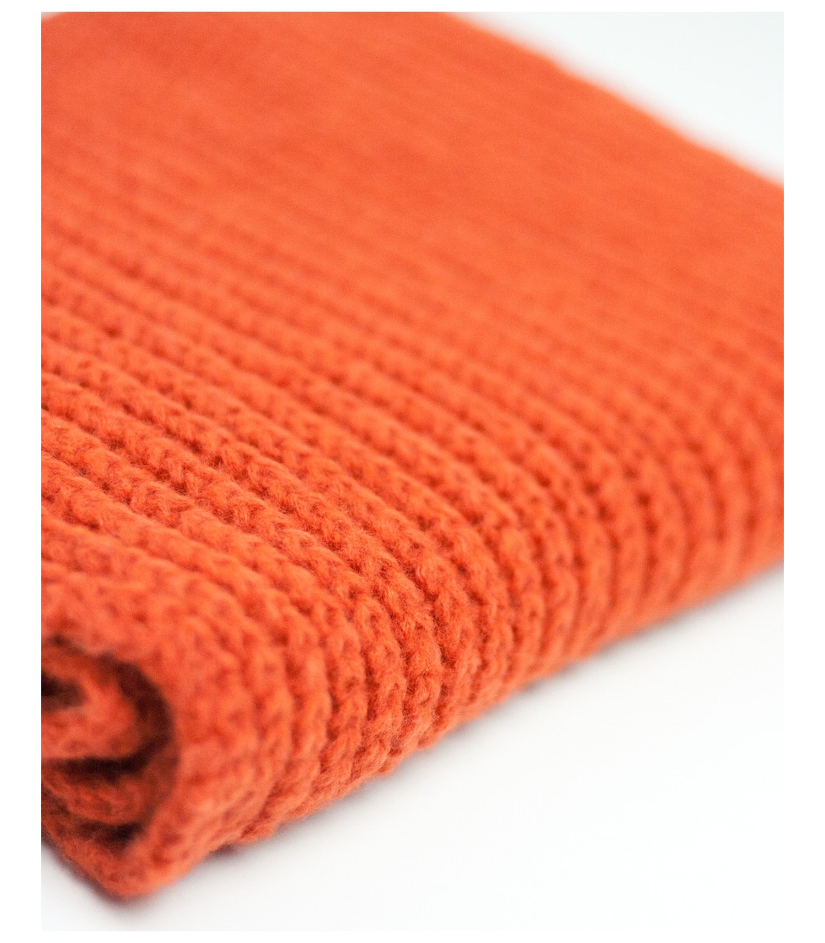 BUFANDA PUNTO PERLADO NARANJA