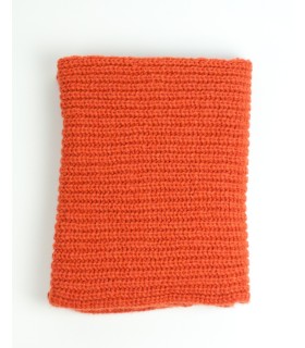 PURL KNIT SCARF ORANGE