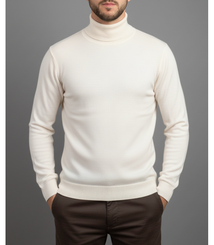 WITH TURTLE NECK 100% EXTRAFINE MERINO WOOL