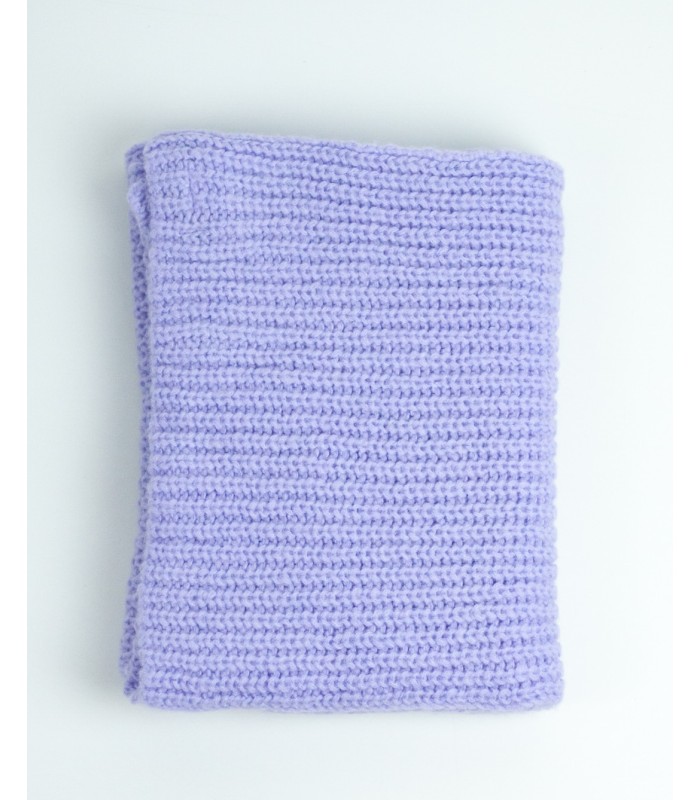 BUFANDA PUNTO PERLADO MORADO