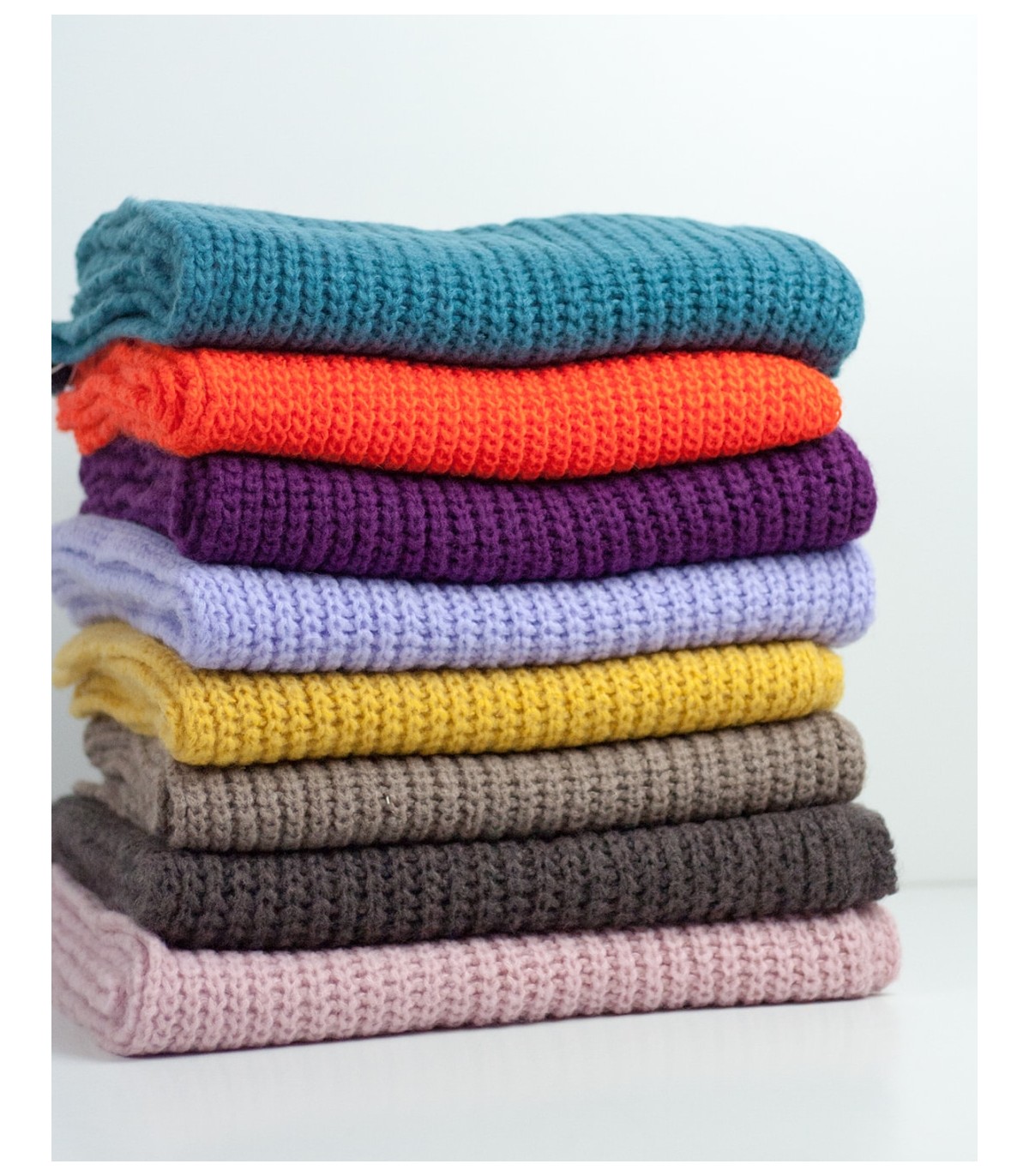 PURL KNIT SCARF LAVENDER