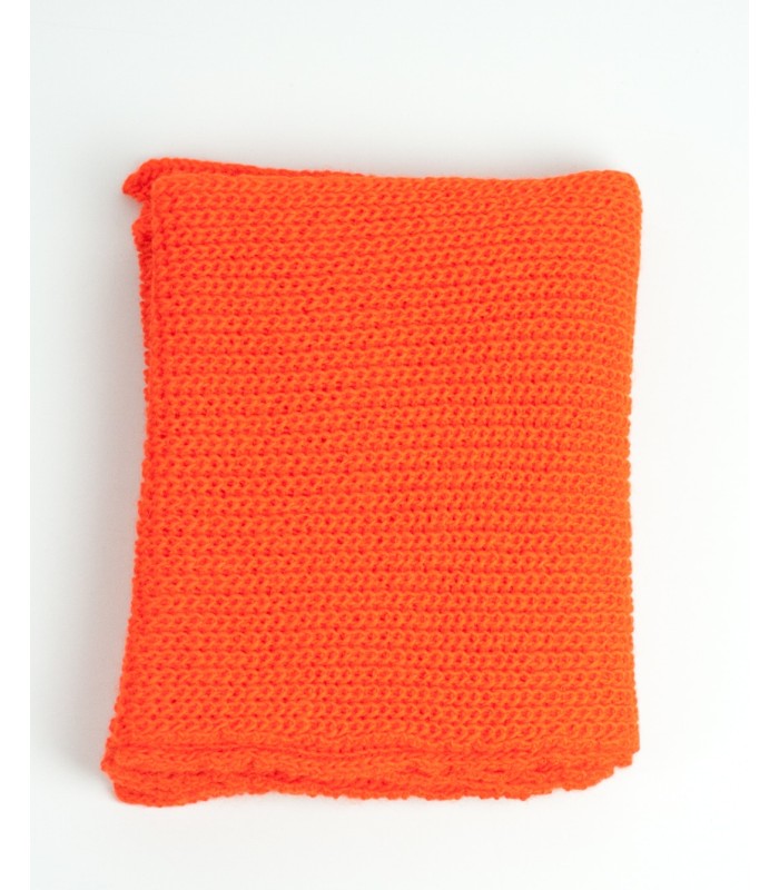 PURL KNIT SCARF ORANGE