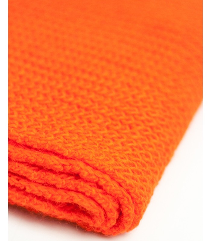 PURL KNIT SCARF ORANGE