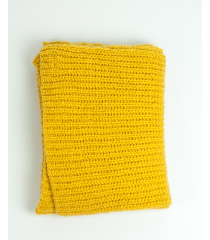 BUFANDA PUNTO PERLADO AMARILLO