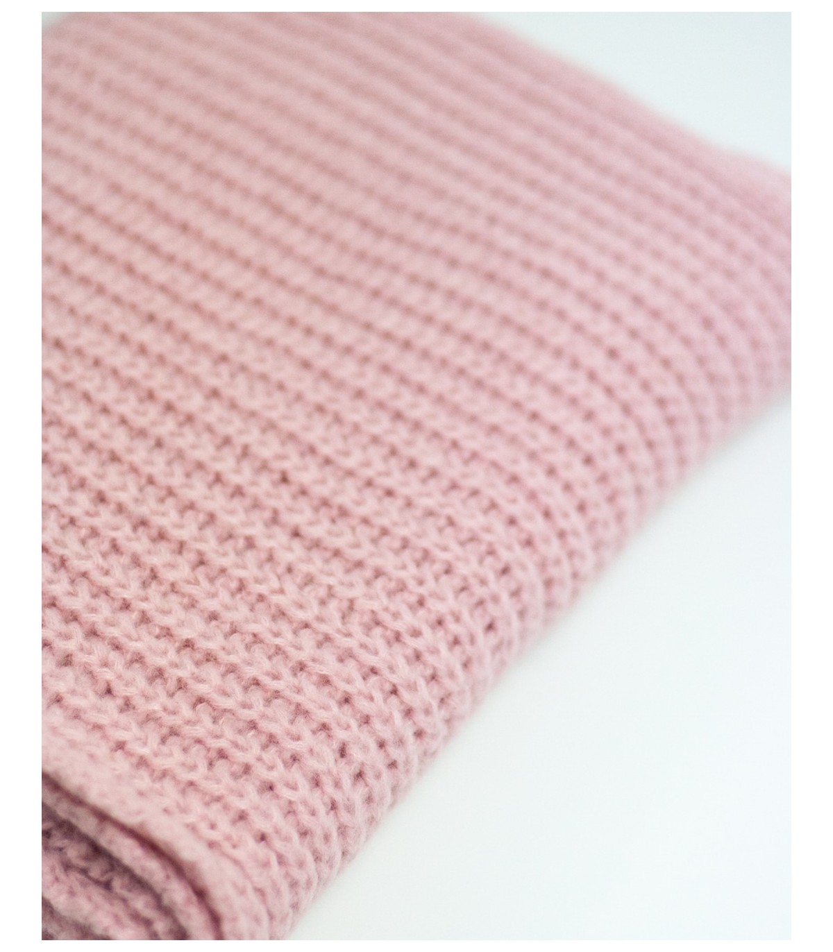 PURL KNIT SCARF PINK