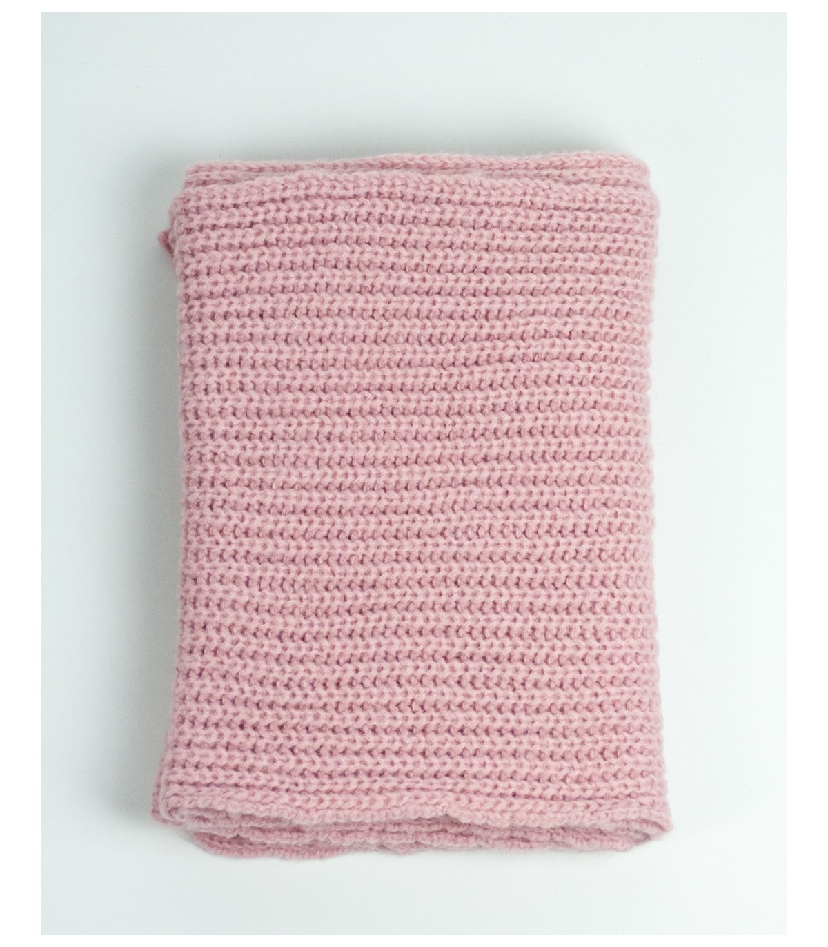 PURL KNIT SCARF PINK