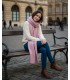 PURL KNIT SCARF PINK