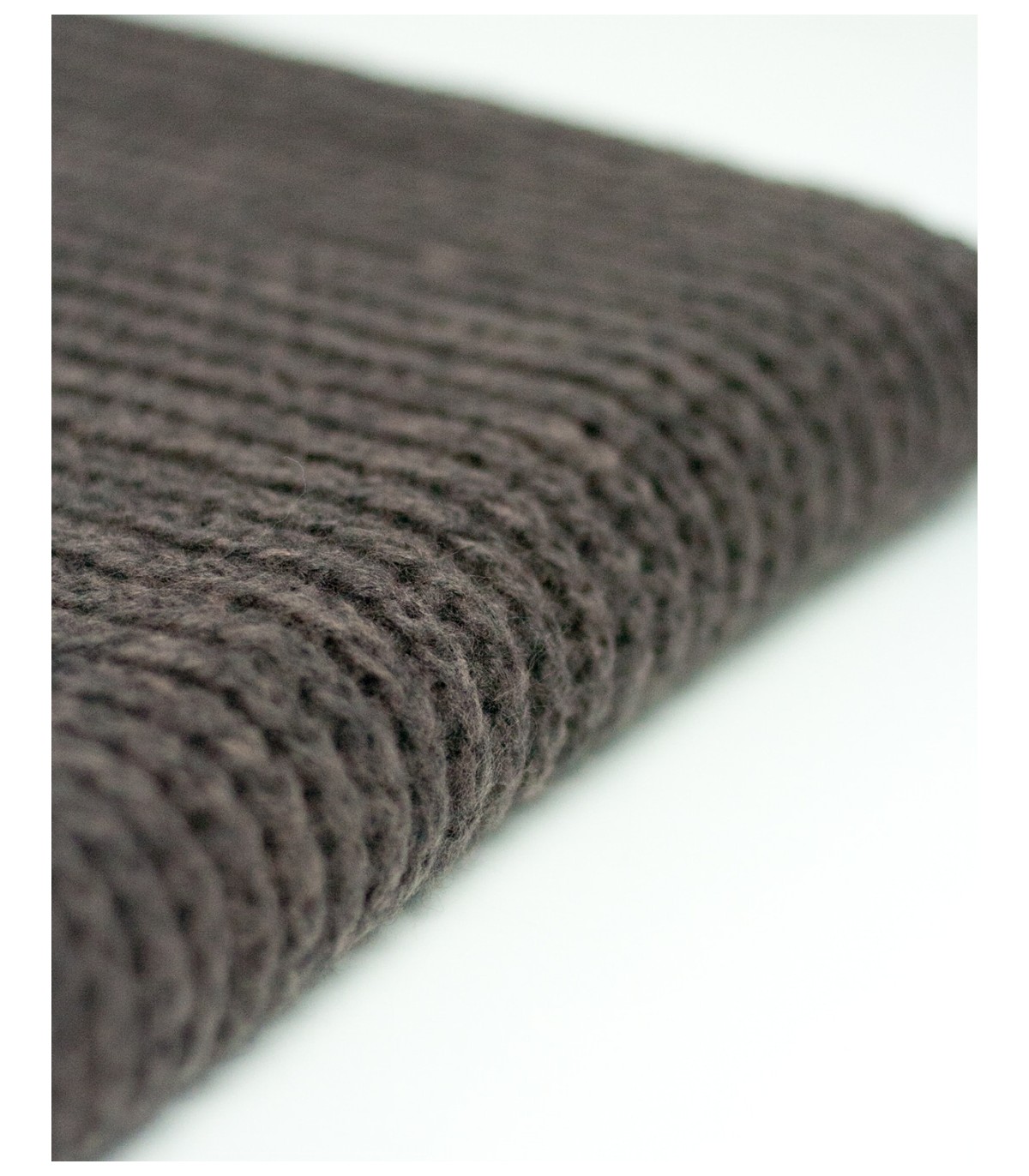 PURL KNIT SCARF BROWN